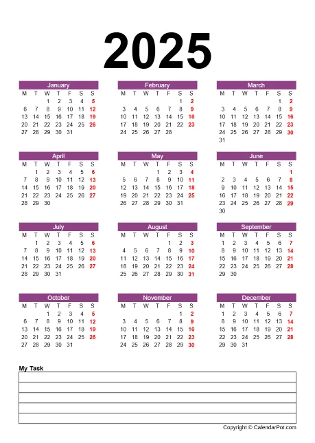 Calendar Free Brown Border Month Color With Note Portrait Sunday Start