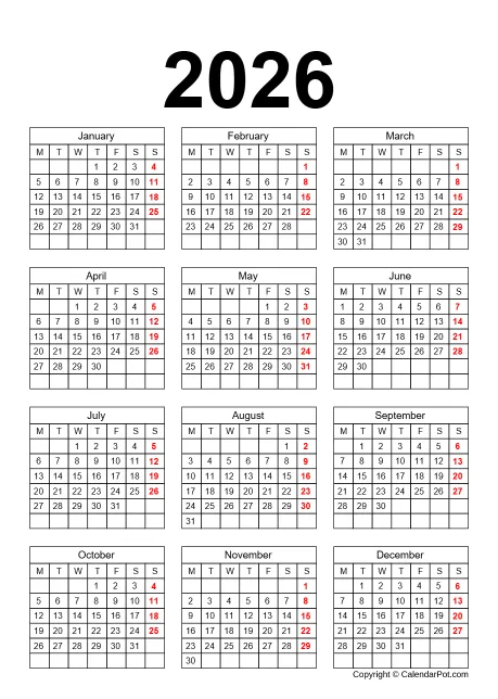 Calendar Classic Bordered Month Portrait Sunday Start