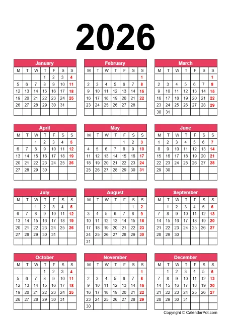 Calendar Classic Month Border With Bgcolor Portrait Sunday Start