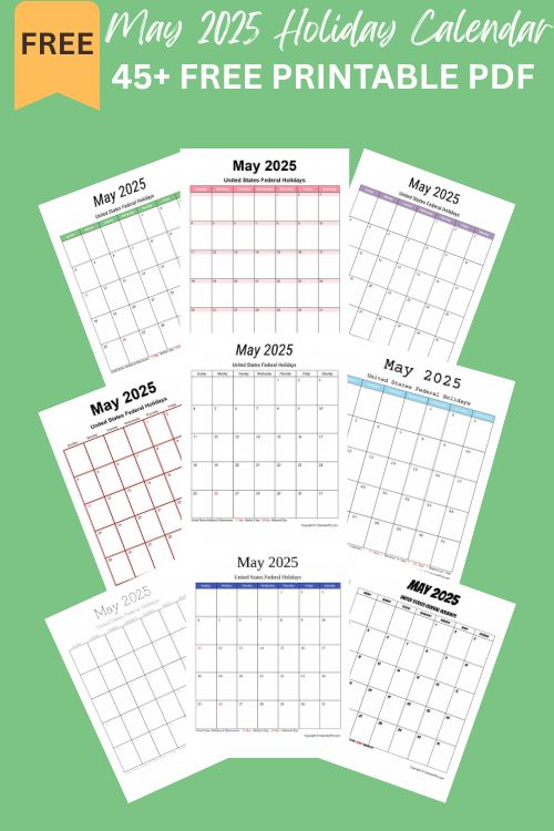 2025 Holiday Monthly Calendar