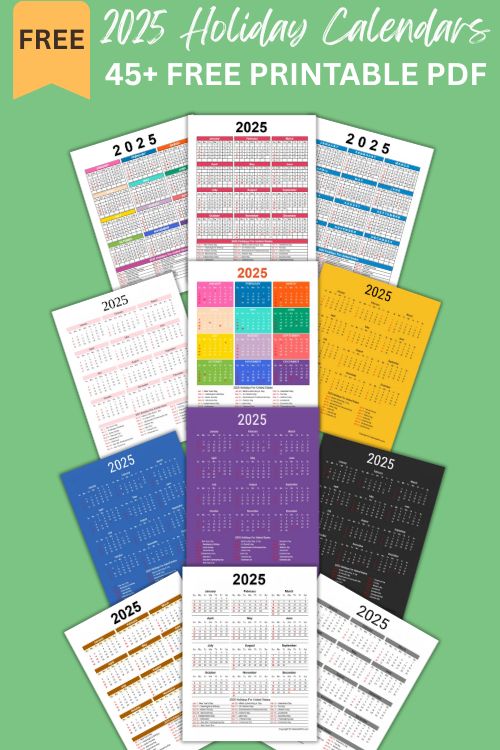 2025 Holiday Calendar Template for the Current Year